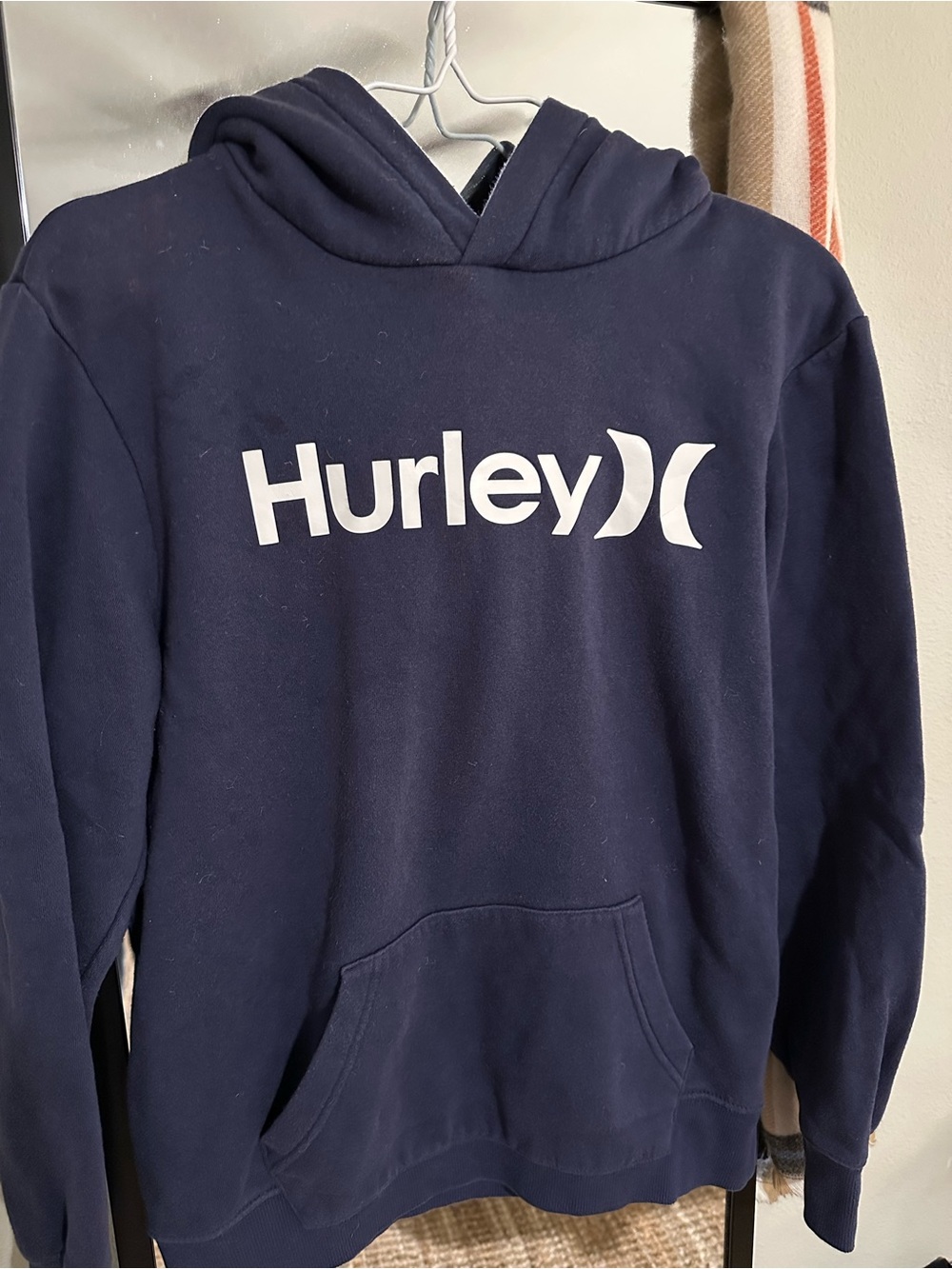 Hurley Navy Crewneck Hoodie with White Logo